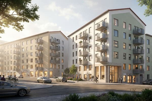 Här bor du centralt i charmiga Bagarmossen, 150 meter från tunnelbanan. 