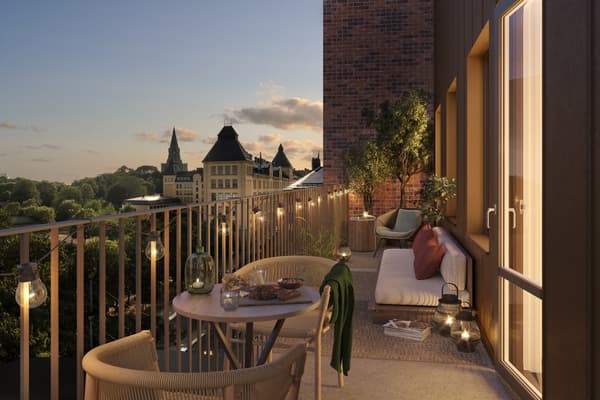 På Södermalm, nära Hammarby sjö, bygger Borätt kvarteret Väverskan. Nyproducerade bostadsrätter med balkong, uteplats eller terrass - mitt i historiska kvarter omgivet av Söders härliga atmosfär (visionsbild).